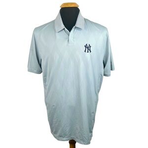 Nike Tiger Woods Collection Men's Gray New York Yankees Golf Polo Shirt Size L
